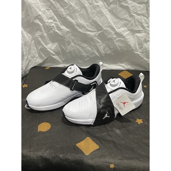 New Men’s 10 Nike Jordan Air Rev White Black Athletic Golf Shoes (FV6338-103) main image 5
